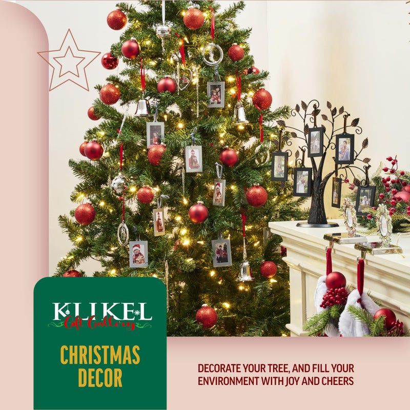 Klikel Hanging Picture Frame Ornaments - Set of 8 2x3 Black Hanging Photo Frame - Image 2